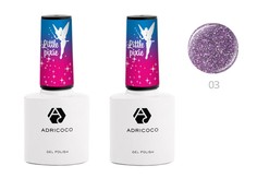 ADRICOCO Гель-лак для ногтей / Little Pixie №03, цветочная пыльца, 8 мл, (2шт.)