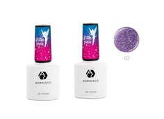 ADRICOCO Гель-лак для ногтей / Little Pixie №02, магический лес, 8 мл, (2шт.)