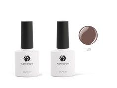 ADRICOCO Цветной гель-лак для ногтей №129, шоколадный трюфель, 8 мл, (2шт.)