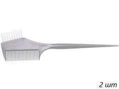 Dewal Кисть для окрашивания волос с расчёской JPP049M-1, серый, (2шт.)