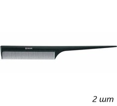 Dewal Гребень для волос / Эконом CO-6104, пластик, 21 см, черный, (2шт.)