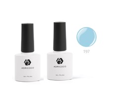 ADRICOCO Цветной гель-лак для ногтей №197, небесно-голубой, 8 мл, (2шт.)