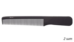 Dewal Гребень с ручкой узкий / Super Thin СF- 016, черный, (2шт.)