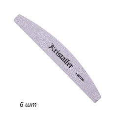 Kristaller Пилка для ногтей улыбка 100/100 грит, серый, (6шт.)