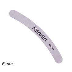 Kristaller Пилка для ногтей банан 100/100 грит, серый, (6шт.)