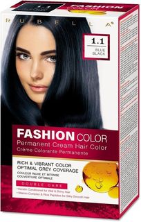 Стойкая крем-краска для волос Rubella, Fashion Color 1.1 Иссиня-черный, 50 мл