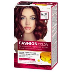 Стойкая крем-краска для волос Rubella, Fashion Color 5.56 Темно-красный, 50 мл