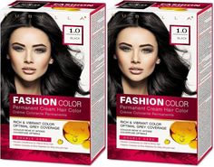 Стойкая крем-краска для волос Rubella, Fashion Color 1.0 Черный, 50 мл, 2 шт