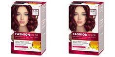 Стойкая крем-краска для волос Rubella, Fashion Color 5.56 Темно-красный, 50 мл, 2 шт