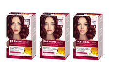 Стойкая крем-краска для волос Rubella, Fashion Color 5.56 Темно-красный, 50 мл, 3 шт