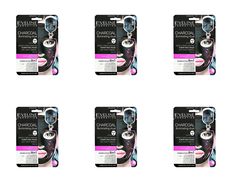 Маска Eveline для лица Разглаживающий ритуал с углём, 6 шт