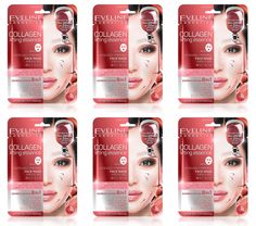 Eveline Коллагеновая маска для лица С сильным лифтинг-эффектом, 6 шт