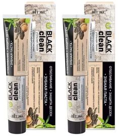 Витэкс Black Clean Зубная паста Отбеливание+защита десен, 85г, 2шт Vitex