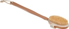 Щётка для сухого массажа из чайного дерева с щетиной кактуса со съемной ручкой 43 см Bradex