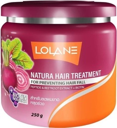 Маска против выпадения волос Lolane Natural Hair Treatment с экстрактом свеклы, 250г