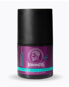 Парфюмированный дезодорант-антиперспирант Borodatos роликовый, Гваяковое дерево & Бобы Тон
