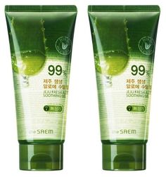 Гель The Saem Jeju Fresh Aloe Soothing Gel с алоэ увлажняющий 120 мл 2 шт