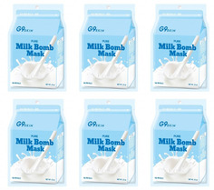 Тканевая маска для лица G9SKIN milk bomb mask pure 25мл 6шт