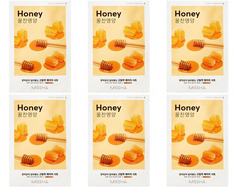 Маска для лица MISSHA airy fit sheet mask honey 19г 6шт