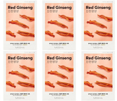 Маска для лица MISSHA airy fit sheet mask red ginseng 19г 6шт