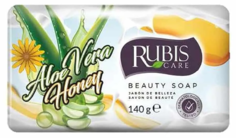 Мыло туалетное Rubis Алое вера и мед 140г x 4 шт