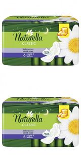 Прокладки Naturella гигиенические Classic Night, 6шт, с крылышками, 2 уп