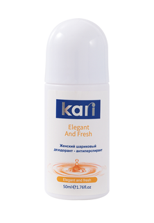 Женский шариковый дезодорант-антиперспирант Kari Elegant and Fresh 50 мл