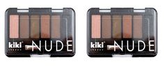 Тени Kiki Nude 6цв 901,какао,шоколад,серый хаки, бронза, золотисто-коричневый,асфальт, 2шт