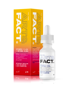 Сыворотка Art&Fact Vitamin C 2,3% + Retinol 0,05% для Лица с Витамином С и Ретинолом, 30 м