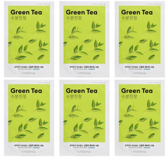 Маска для лица MISSHA airy fit sheet mask green tea 19г 6шт