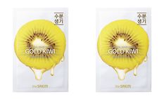 Маска на тканевой основе THE SAEM natural gold kiwi mask sheet 21мл 2шт