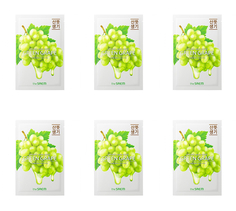 Маска тканевая для лица THE SAEM natural green grape mask sheet 21мл 6шт