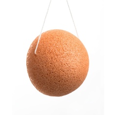 Спонж для очищения лица IRISK Конняку круглый, диаметр 70мм, высота 43мм, 06 Оранжевый
