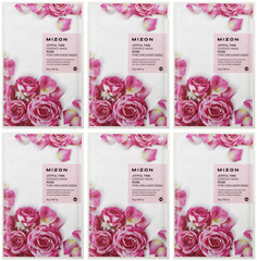 Маска тканевая для лица Mizon Joyful Time Essence mask pack ROSE 23 мл 6 шт