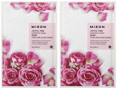 Маска тканевая для лица MIZON joyful time essence mask pack rose 23мл 2шт