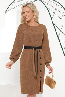 Платье женское DSTrend 325 коричневое 46 RU