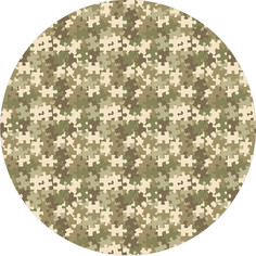 Парео женское JoyArty Пазлы камуфляж бежевое, 150x150 см