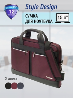 Сумка для ноутбука унисекс CROSS CASE CC15-014 15,6" бордовая