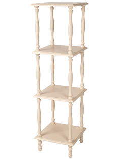 Этажерка Мебелик П 8 2090 34х34х123 см, слоновая кость