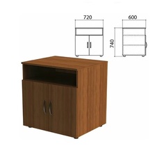 Тумба приставная "Эко", 720х600х740 мм, 2 двери, полка, орех, 400994-19 EKO