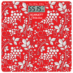 Весы напольные Scarlett SC-BS33E029 белые, красные