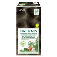 Крем-краска для волос Naturalis Vegan Стойкая 7.11 Интенсивный пепельно-коричневый