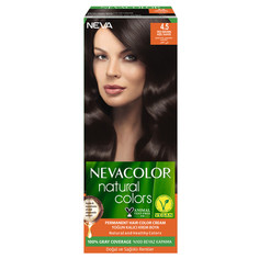 Крем-краска для волос Nevacolor Natural Colors Стойкая 4.5 Red brown Красное дерево шатен