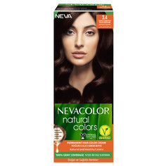 Крем-краска для волос Nevacolor Natural Colors Стойкая 3.4 Dark chestnut Тёмный каштан