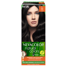 Крем-краска для волос Nevacolor Natural Colors Стойкая 1. Black Чёрный