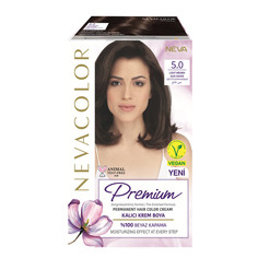 Крем краска для волос Nevacolor Premium стойкая 5.0 светло-коричневый