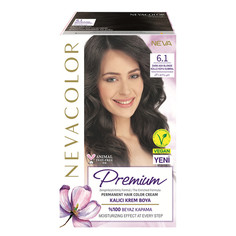 Крем краска для волос Nevacolor Premium стойкая 6.1 Темно-пепельно-каштановый