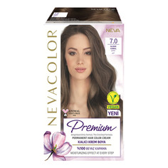 Крем краска для волос Nevacolor Premium стойкая 7.0 Шатен