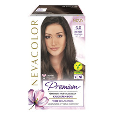 Крем краска для волос Nevacolor Premium стойкая 6.0 Тёмный блонд