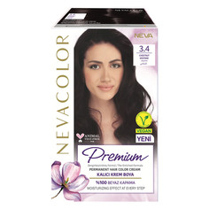 Крем краска для волос Nevacolor Premium стойкая 3.4 Каштан